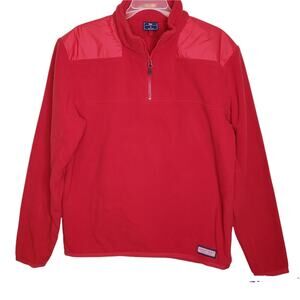 Vineyard Vines mens red fleece preppy pullover size small